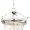 Minka Lavery Audreys Point Three Light Pendant (Convertible To Semi Flush) in Polished Nickel