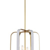 Minka Lavery Aureum Four Light Pendant in Matte White with Honey Goldd