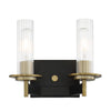 Minka Lavery Baldwin Park Two Light Bath in Coal And Soft Brass