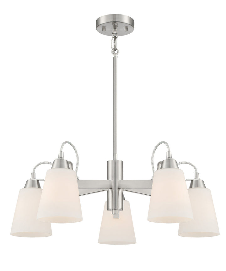 Minka Lavery Beckonridge Five Light Chandelier in Brushed Nickel