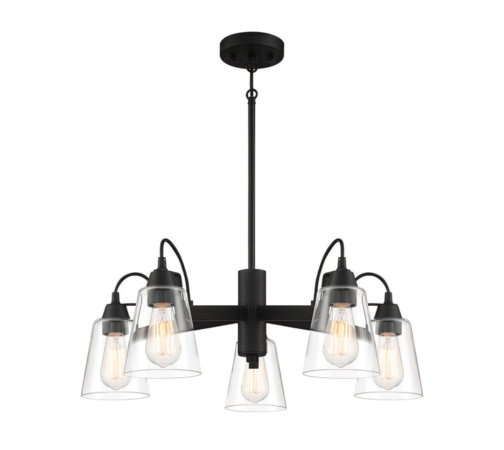 Minka Lavery Beckonridge Five Light Chandelier in Coal