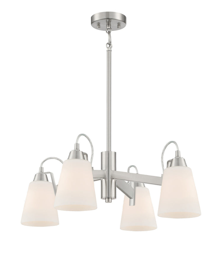 Minka Lavery Beckonridge Four Light Chandelier in Brushed Nickel