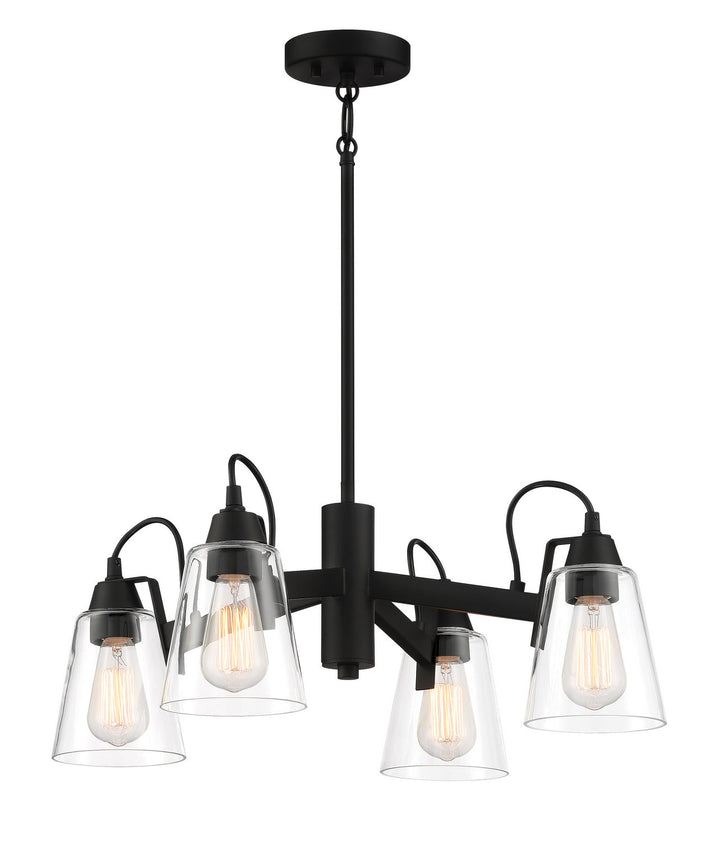 Minka Lavery Beckonridge Four Light Chandelier in Coal