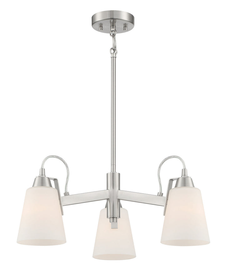 Minka Lavery Beckonridge Three Light Chandelier in Brushed Nickel