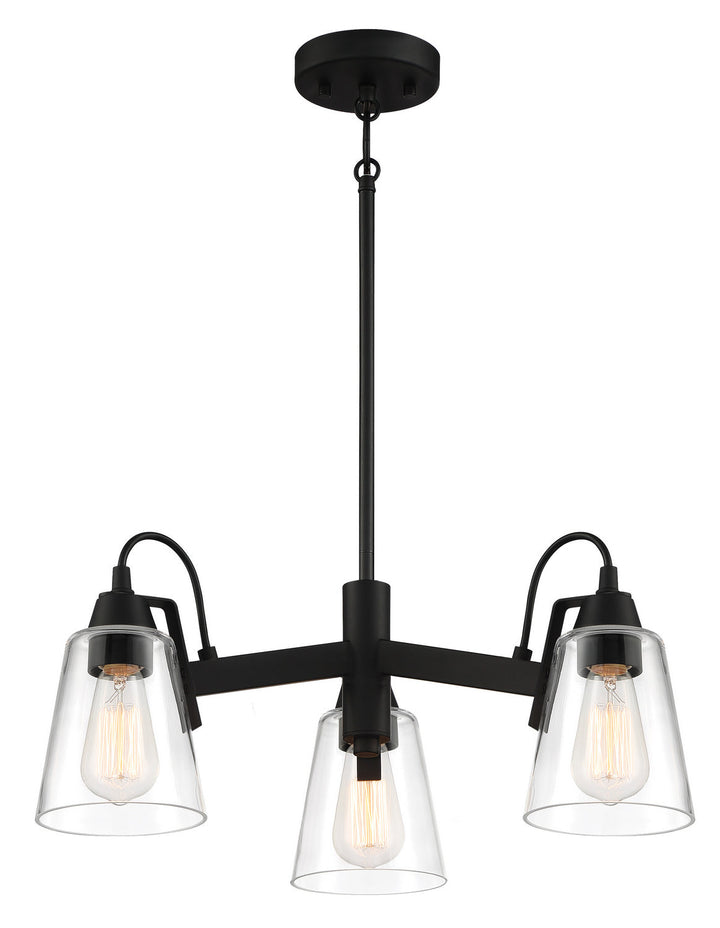 Minka Lavery Beckonridge Three Light Chandelier in Coal