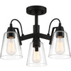 Minka Lavery Beckonridge Three Light Semi Flush Mount in Coal