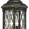 Minka Lavery Bexley Manor Four Light Outdoor Chain Hung in Coal with Gold Highlight