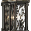 Minka Lavery Bexley Manor Four Light Outdoor Wall Mount in Coal with Gold Highlights