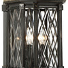 Minka Lavery Bexley Manor Four Light Outdoor Wall Mount in Coal with Gold Highlights