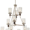 Minka Lavery Bridlewood 12 Light Chandelier in Stone Grey with Brushed Nickell