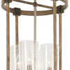 Minka Lavery Bridlewood Four Light Foyer Pendant in Stone Grey with Brushed Nickell
