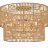 Minka Lavery Bungalow Heaven Five Light Flush Mount in Soft Brass