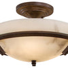 Minka Lavery Calavera Three Light Semi Flush Mount in Nutmeg