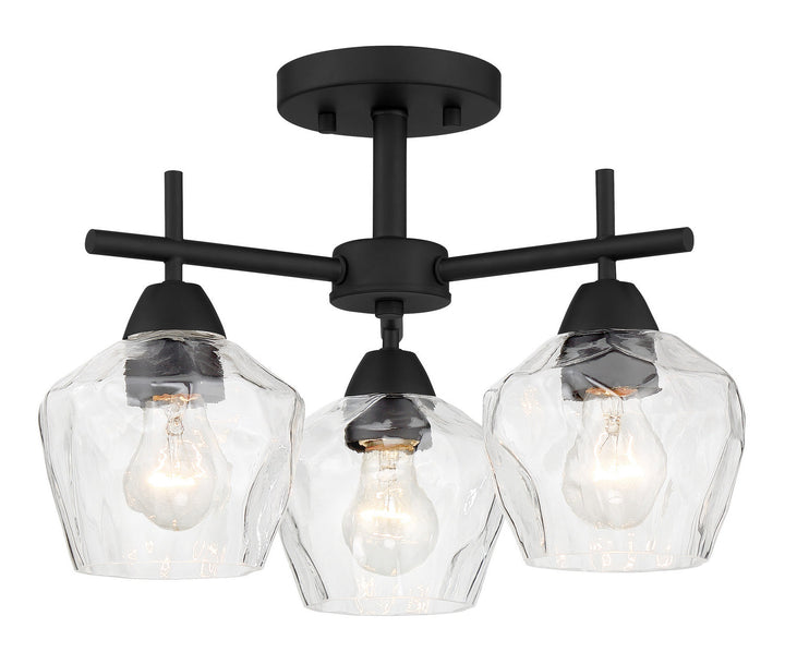 Minka Lavery Camrin Three Light Semi Flush / Chandelier in Coal