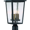 Minka Lavery Cantebury Four Light Outdoor Post Mount in Coal with Gold