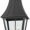 Minka Lavery Chateau Grande Four Light Outdoor Hanging Lantern in Coal with Gold Highlights