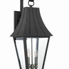 Minka Lavery Chateau Grande Two Light Outdoor Lantern in Coal with Gold Highlights