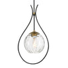 Minka Lavery Cody One Light Mini Pendant in Coal And Soft Brass