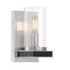 Minka Lavery Coles Crossing One Light Wall Sconce in Coal with Brushed Nickell