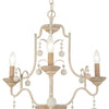 Minka Lavery Colonial Charm Three Light Chandelier in White Wash & Sun Dried Clay