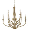 Minka Lavery Covent Park Nine Light Chandelier in Brushed Honey Goldd
