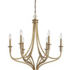 Minka Lavery Covent Park Six Light Chandelier in Brushed Honey Goldd