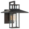 Minka Lavery Danforth Park One Light Outdoor Wall Mount in Oil Rubbed Bronze with Gold Highlights