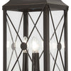Minka Lavery De Luz Four Light Outdoor Post Mount in Oil Rubbed Bronze with Gold Highlights