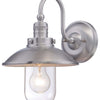 Minka Lavery Downtown Edison One Light Wall Mount in Brushed Stainless Steel