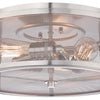 Minka Lavery Downtown Edison Three Light Flush Mount in Brushed Nickel