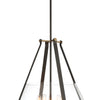 Minka Lavery Eden Valley Five Light Pendant/Semi Flush Mount in Smoked Iron with Aged Gold