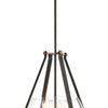 Minka Lavery Eden Valley Four Light Pendant/Semi Flush Mount in Smoked Iron with Aged Gold