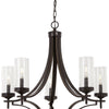 Minka Lavery Elyton Five Light Chandelier in Downton Bronze with Gold Highlights