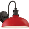 Minka Lavery Escudilla One Light Outdoor Wall Mount in Red Glass