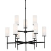 Minka Lavery First Avenue Nine Light Chandelier in Coal