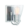 Minka Lavery Garrison One Light Bath in Brushed Nickel with Shale Wood