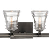 Minka Lavery Graham Avenue Four Light Bath in Smoked Iron And Brushed Nickel