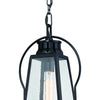 Minka Lavery Halder Bridge One Light Outdoor Chain Hung Lantern in Coal