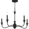 Minka Lavery Halifax County Five Light Chandelier in Textured Black