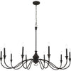 Minka Lavery Halifax County Ten Light Chandelier in Textured Black