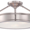 Minka Lavery Harbour Point Three Light Semi Flush Mount in Brushed Nickel