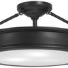 Minka Lavery Harbour Point Three Light Semi Flush Mount in Coal