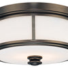 Minka Lavery Harbour Point Two Light Flush Mount in Harvard Court Bronze (Plated)