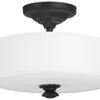 Minka Lavery Harbour Point Two Light Semi Flush Mount in Coal