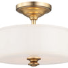 Minka Lavery Harbour Point Two Light Semi Flush Mount in Liberty Gold