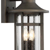 Minka Lavery Highland Ridge Four Light Outdoor Wall Lamp in Oil Rubbed Bronze with Gold Highlights