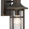 Minka Lavery Highland Ridge One Light Outdoor Wall Lamp in Oil Rubbed Bronze with Gold Highlights