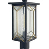 Minka Lavery Hillside Manor One Light Outdoor Post Mount in Sand Coal And Mystic Gold