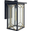 Minka Lavery Hillside Manor One Light Outdoor Wall Mount in Sand Coal And Mystic Gold