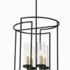 Minka Lavery Hillstone Four Light Pendant in Sand Coal & Soft Brass
